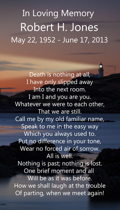 Death is Nothing Poem Urn
