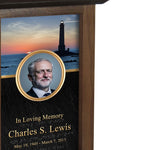 Lighthouse Sunset Photo Braille Urn