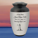 Lighthouse Pewter Adult Cremation Urn - Tribute Wreath® - Pro Personalization - Burial Vault Option