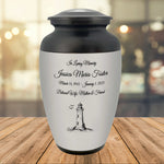Lighthouse Pewter Adult Cremation Urn - Tribute Wreath® - Pro Personalization - Burial Vault Option