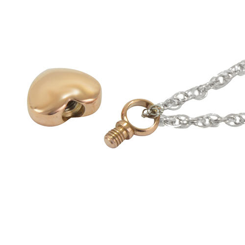 Little Charmer© Rose Heart Ash Pendant Urn