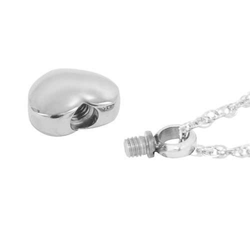 Little Charmer© Silver Heart Ash Pendant Urn  Love Charms Option