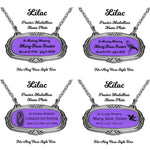 Lilac Pewter Medallion Name Plates - 55 Icon Options