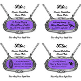 Lilac Pewter Medallion Name Plates - 55 Icon Options