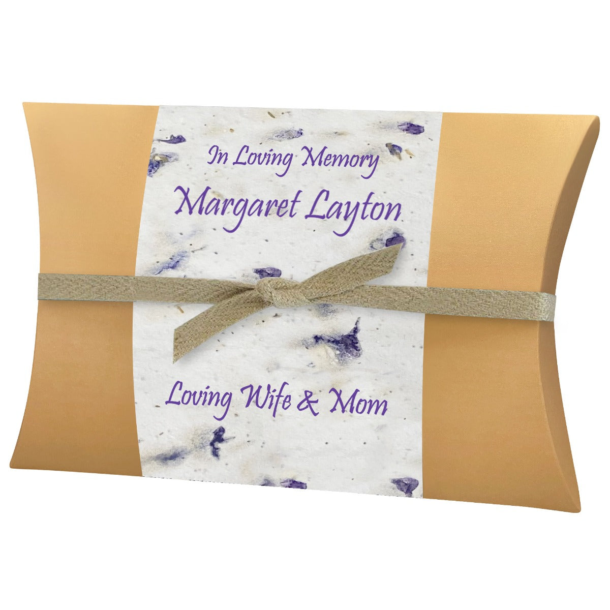 Sand Dollar Starfish Lilac Peaceful Pillow® Water Burial Cremation Urn - Biodegradable  Burial At Sea Urn