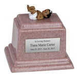 Little Baby Girl Infant Urn - Cultured Marble Urn