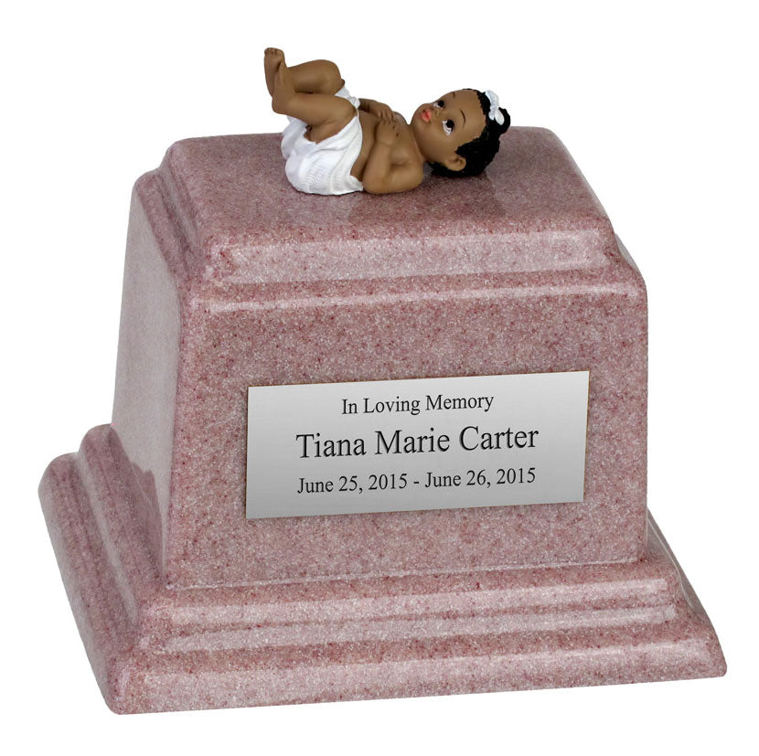 Little Baby Girl Infant Urn - Cultured Marble Urn