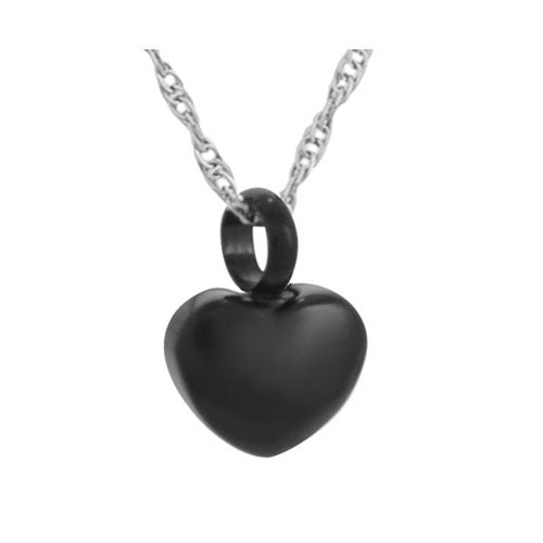 Little Charmer© Black Heart Ash Pendant Urn