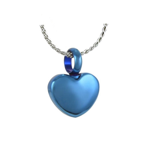 Little Charmer© Blue Heart Ash Pendant Urn - Love Charms Option
