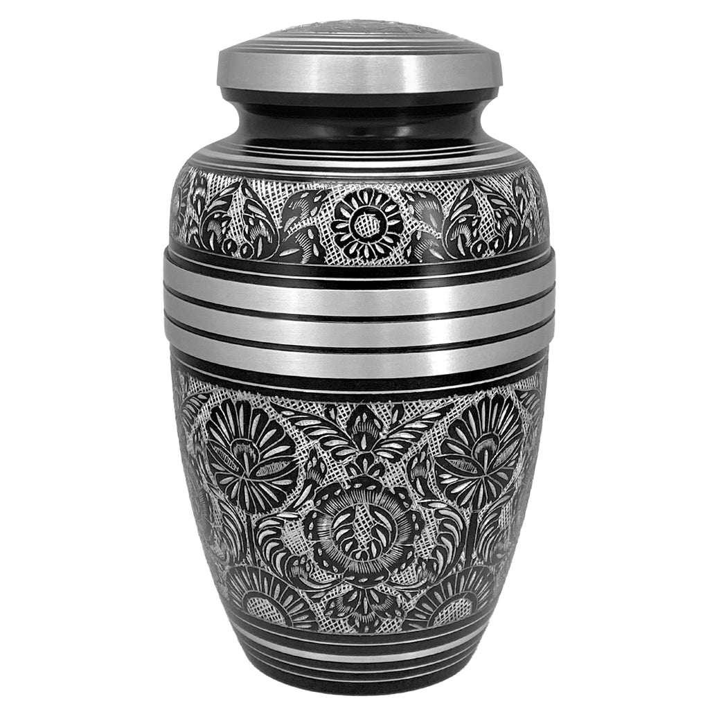 Living Garden Pewter Adult Cremation Urn - Tribute Wreath® - Pro Diamond Engraving
