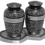 Living Garden Companion Urns Heart Base Urns for Mom And Dad