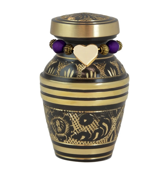 Living Garden Keepsake Urn - Ring of Charms Option
