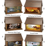 Log Cabin Urns Country Life Style, Animals, Fishing & Cowboys Wood Adult Cremation Urn 