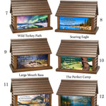 Log Cabin Urns Country Life Style, Animals, Fishing & Cowboys Wood Adult Cremation Urn 