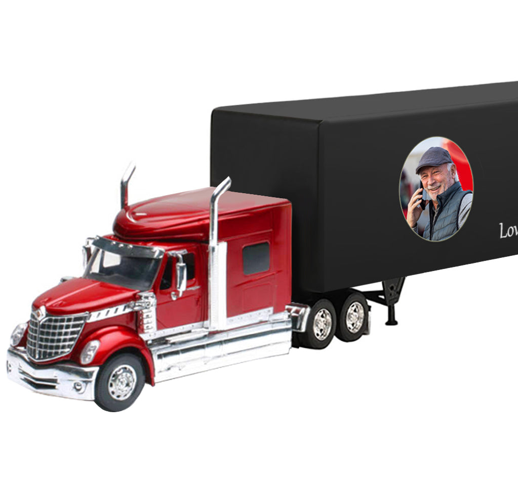 Trailer Cremation Urn & International LoneStar Red Truck Décor