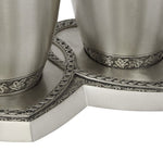 Leaves of Peace Pewter Companion Urns Heart Base Urns for Mom And Dad