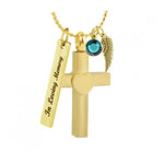 Lots of Love Gold Cross Pendant Urn - Love Charms™ Option