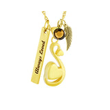 Love And Tears Gold Ash Pendant Urn  - Love Charms™ Option