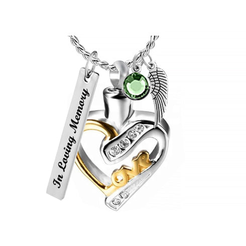 Love Heart Jewelry Urn - Love Charms™ Option