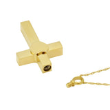 Gold Lots of Love Cross Pendant Urn