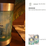 I Love You To The Moon and Back Candle Cremation Urn - Engraving Available - LED Candle Included 