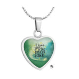 I Love You To The Moon And Back Heart Jewelry Urn - Love Charms® Option