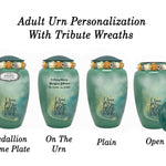 I Love You To The Moon And Back Medium or Adult Cremation Urn - Tribute Wreath™ - Pro Personalization - Burial Vault Option