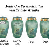 I Love You To The Moon And Back Medium or Adult Cremation Urn - Tribute Wreath™ - Pro Personalization - Burial Vault Option