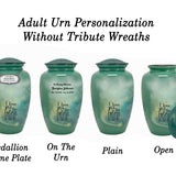 I Love You To The Moon And Back Medium or Adult Cremation Urn - Tribute Wreath™ - Pro Personalization - Burial Vault Option