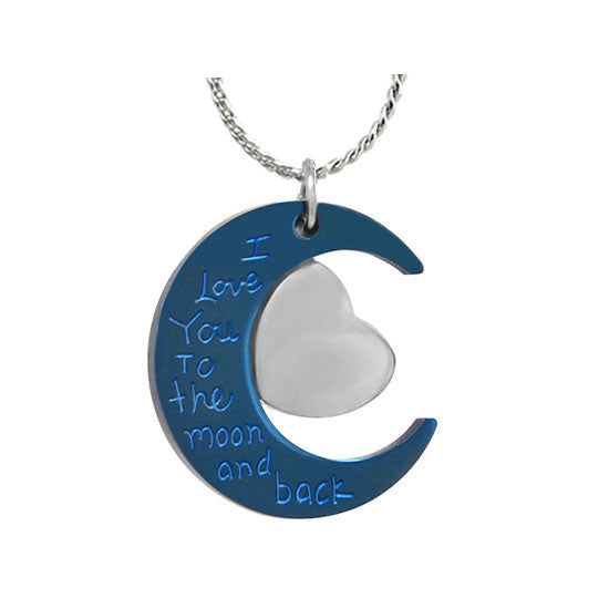 I Love You To The Moon & Back Heart Ash Urn - Love Charms Option