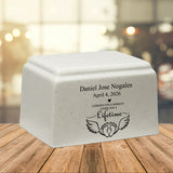 Loved For A Lifetime Cultured Marble Cream Baby Urn - Free Engraving