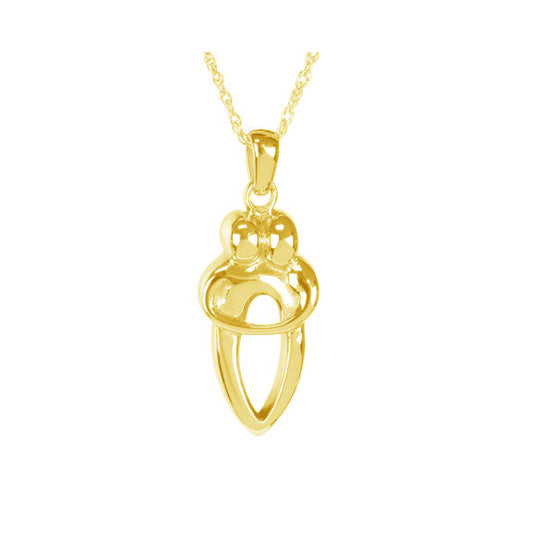 Two People In Heaven Gold Ash Urn - Love Charms™ Option 