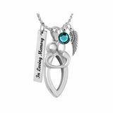Eternal Embrace Stainless Pendant Urn - Love Charms Option