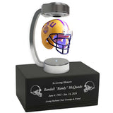 Football Adult or Medium Cremation Urn & LSU Tigers Hover Helmet Décor - Free Engraving