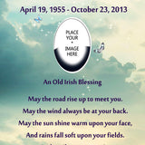 Irish Blessing Poem Urn and Picture