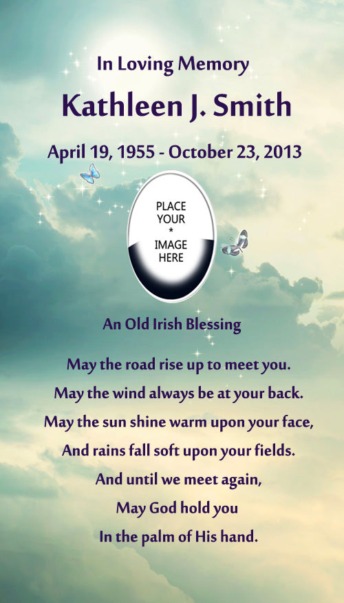 Irish Blessing Poem Urn and Picture