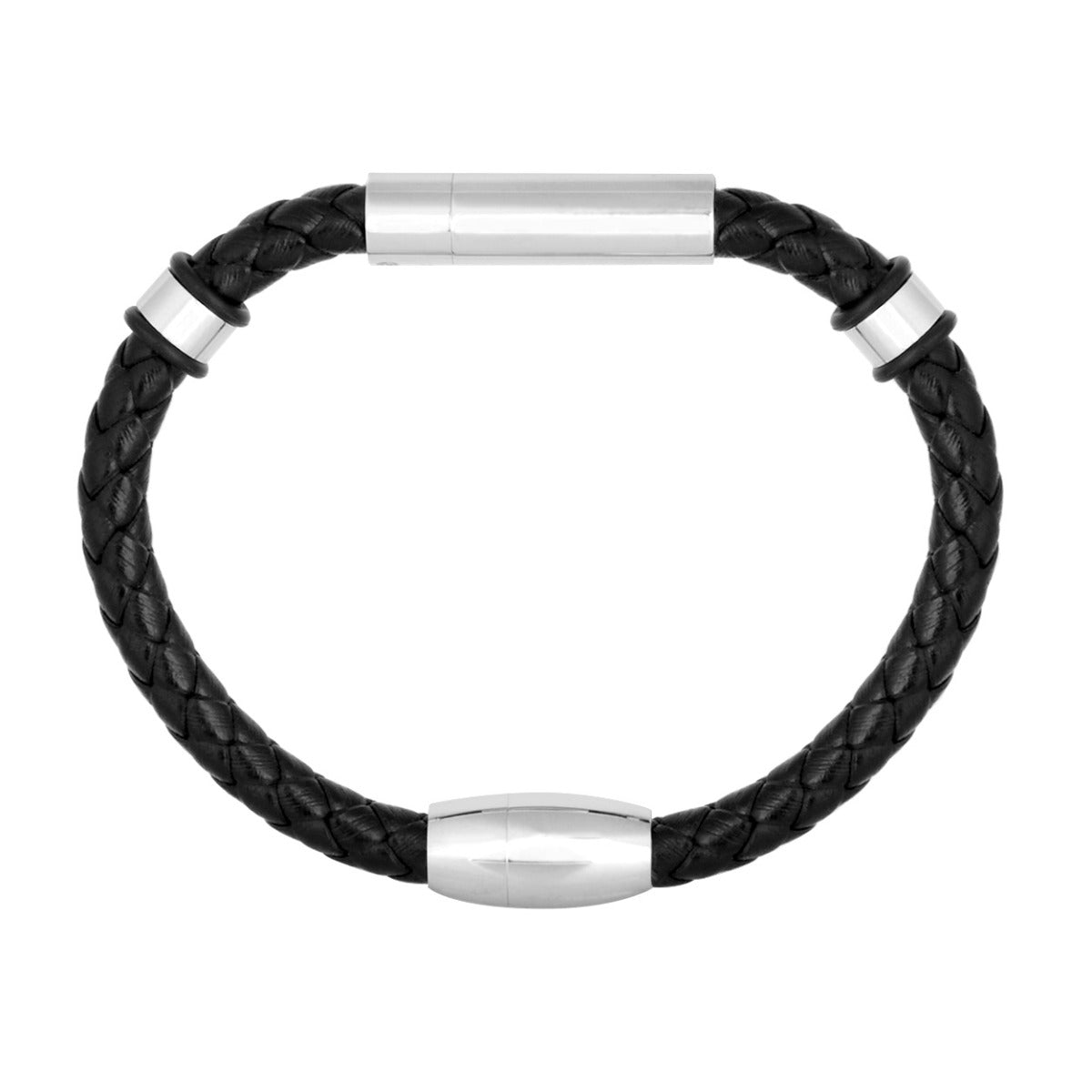Black Cord Cylinder Bracelet Cremation Urn