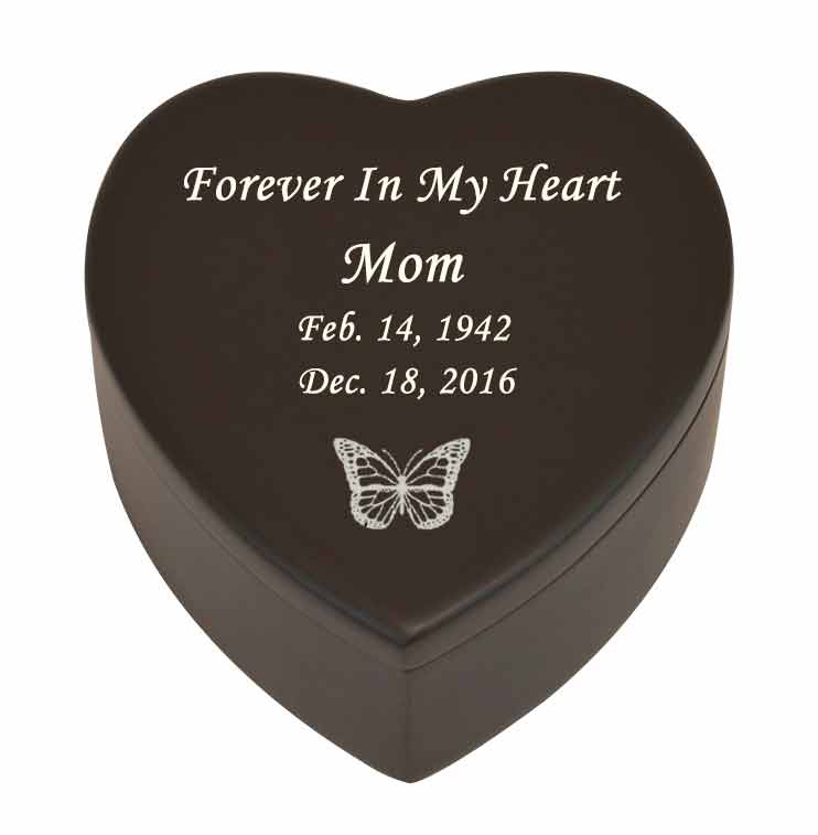 Butterfly Wood Keepsake Urn