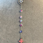 Pastel Pink Rosary Necklace Urn