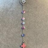 Pastel Pink Rosary Necklace Urn