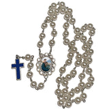 Marian Blue And White Photo Rosary Necklace Urn