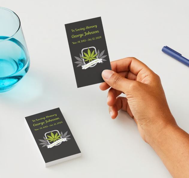 Until We Meet Again Marijuana Memorial Cards - Funeral  Cards - Celebration of Life Cards