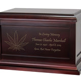 Marijuana Leaf Cremation Urn