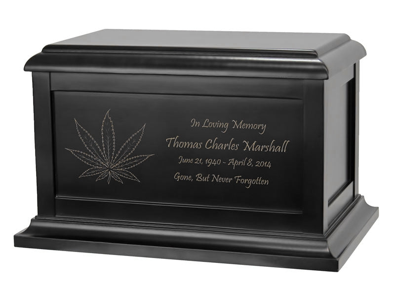 Marijuana Leaf Cremation Urn