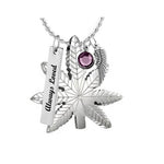 Marijuana Leaf Pendant Urn - Love Charms Option