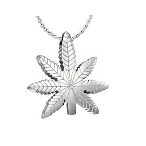 Marijuana Leaf Pendant Urn - Love Charms Option