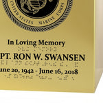Military Branches of Service Braille Urn