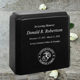 United States Marine Corps Cultured Marble Niche Cremation Urn - 12 Color Choices - Vault Option