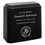 United States Marine Corps Cultured Marble Niche Cremation Urn - 12 Color Choices - Vault Option