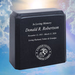 United States Marine Corps Cultured Marble Niche Cremation Urn - 12 Color Choices - Vault Option